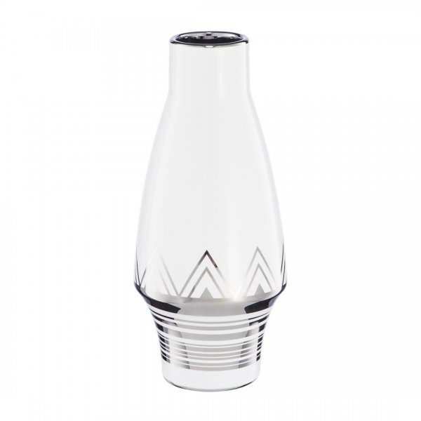 Декоративная ваза Геометрия, Д110 Ш110 В250, белый с серебром