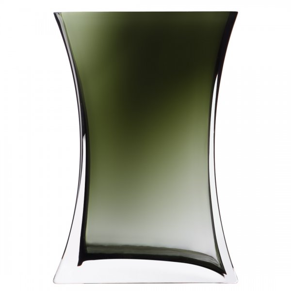 Декоративная ваза из дымчатого стекла, Д140 Ш80 В200, серый