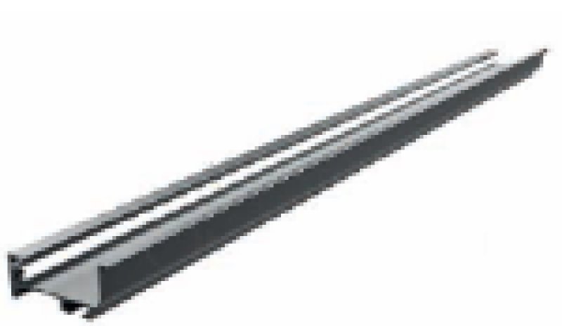 Горизонтальный профиль с подвесткой для одного фасада (L), Черный, 3 м. С LED Лентой
