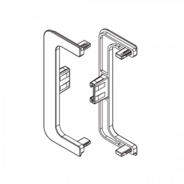 Комплект открытых заглушек для С-образного профиля (2 шт.) никель