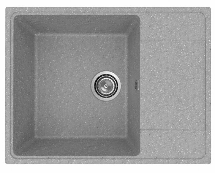 Мойка Practik PR-M 650-003 светло-серый 650х495мм (без сливной арматуры)