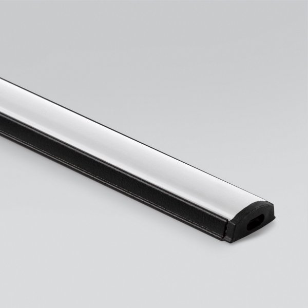 Накладной гибкий алюминевый профиль SP259B, Черный анод 2000*15*6,4мм 2 заглушки, 4 крепежа