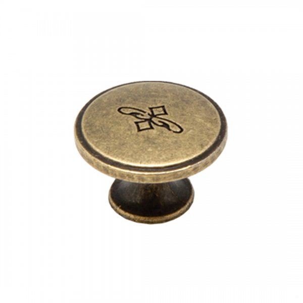 Ручка-кнопка, окседированная бронза