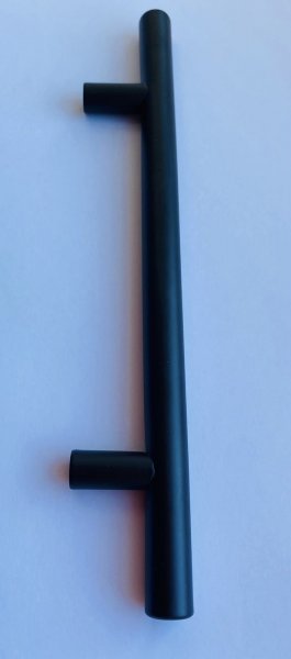 Ручка-рейлинг 12мм, R 3020 128 мм,черный матовый А