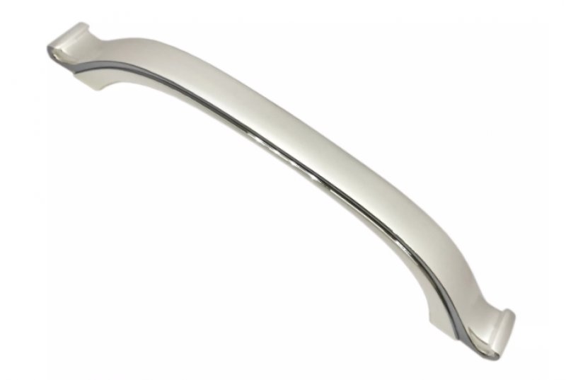 Ручка-скоба 96мм Хром серебро 8497 RS-129-96 Chr+Silver