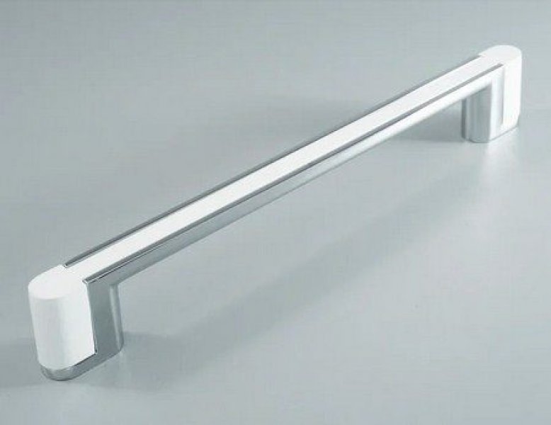 Ручка мебельная BRIDGE  160мм CP+WТ хром+белый ADELIA