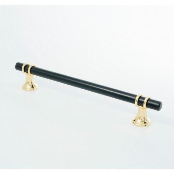 Ручка мебельная EXTRA  160мм BL+OT черный+золото ADELIA