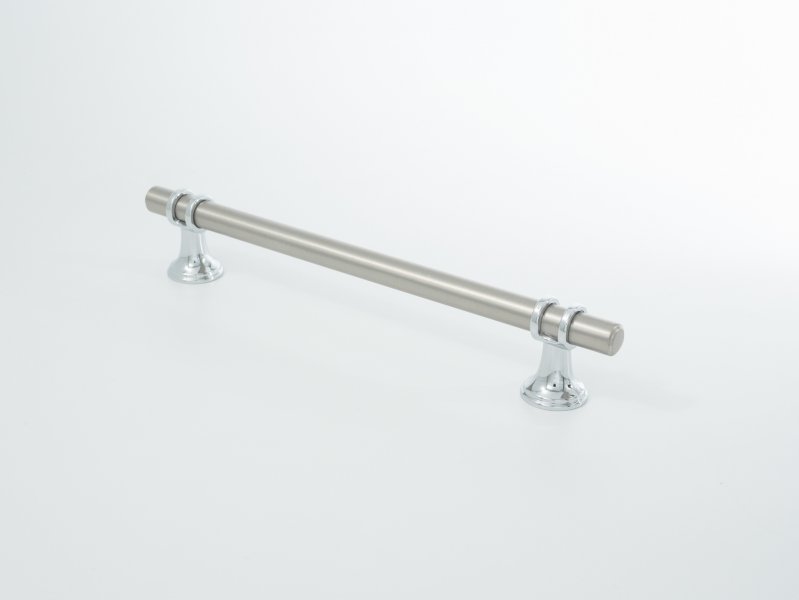 Ручка мебельная EXTRA 160мм BSN+СР никель+хром ADELIA