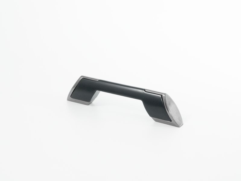 Ручка мебельная SMART 96 мм BL +BL черный+черный никель ADELIA