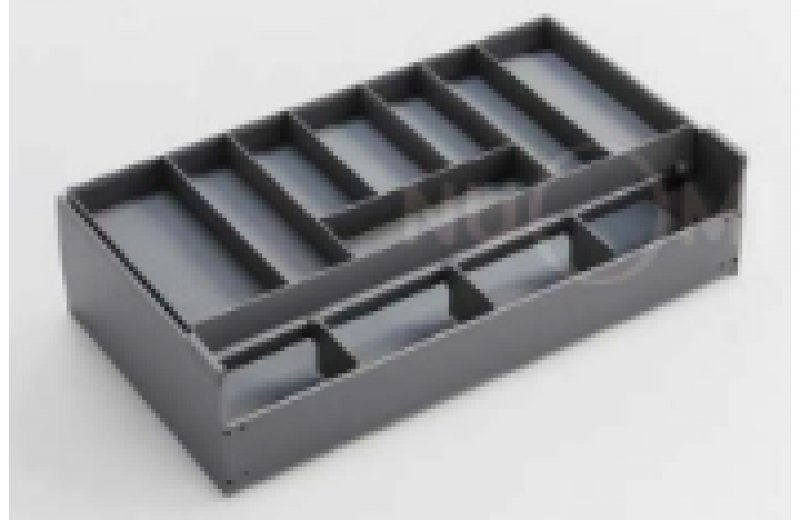 Выдвижной алюминевый ящик для посуды Nuomi Encento series, 600мм, Серый