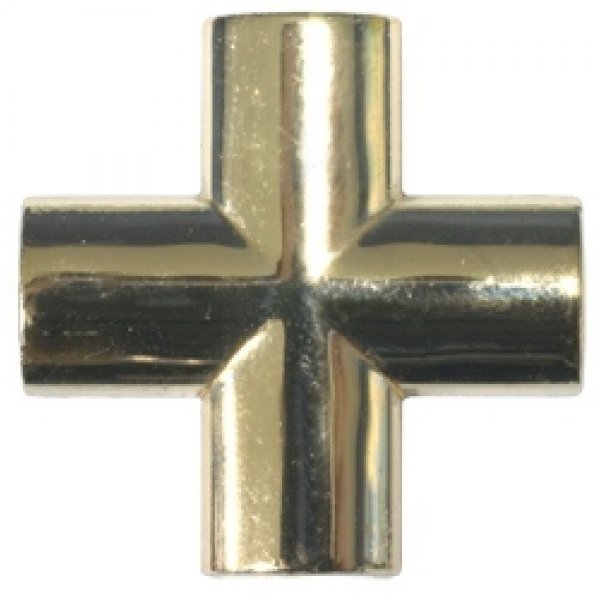 X - элемент для плоского профиля 7мм. золото